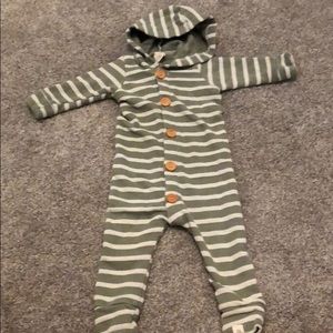 Lulu and roo green and white striped jumper